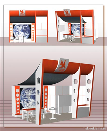 Picture. The creation of exhibition stand Moscow. Examples of work. Exhibition design.