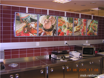 Picture. Shopping mall layout. Examples of our work.  Advertising interior decoration.